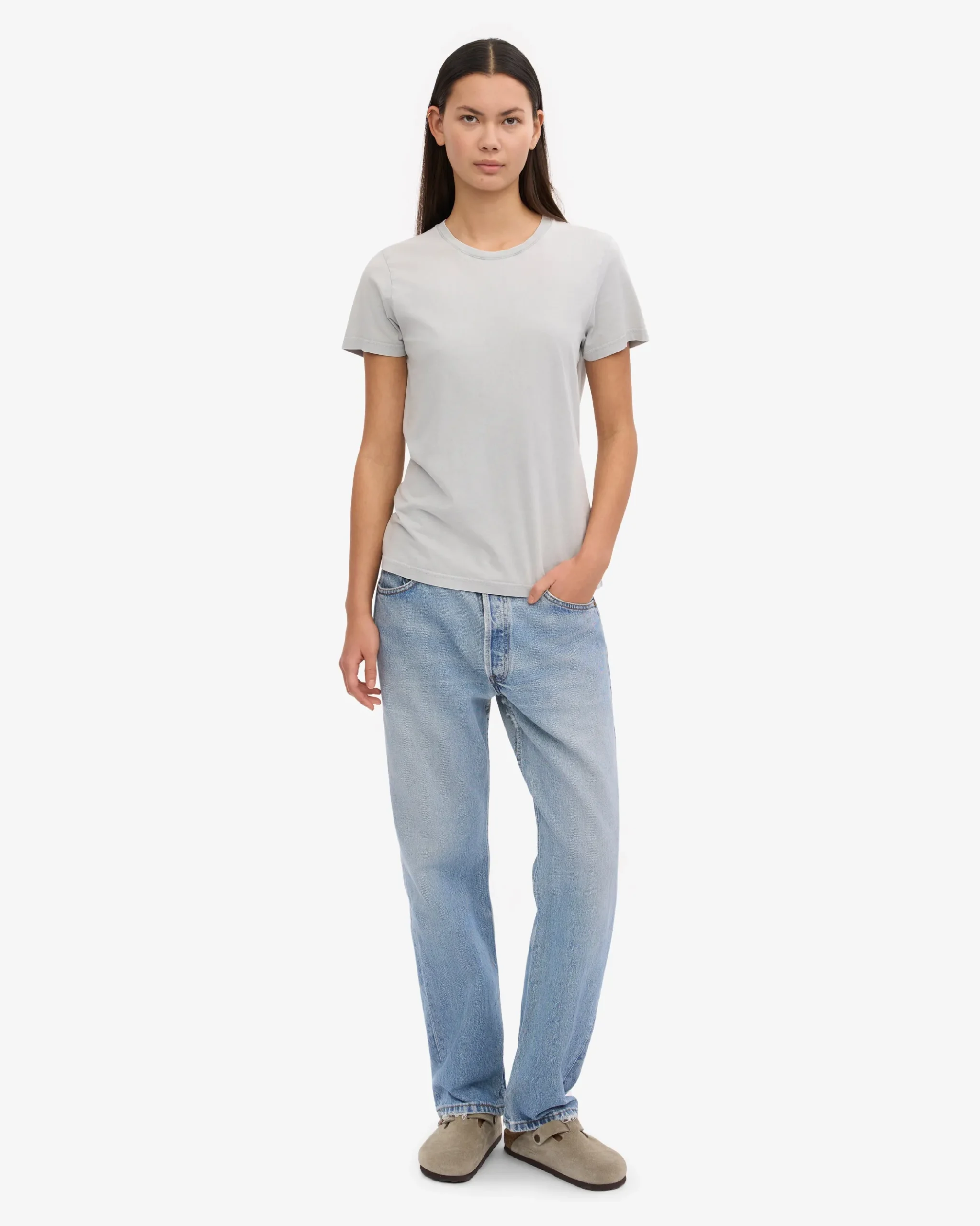Women Light Organic Tee - Faded Grey