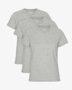 Women Light Organic Tee - Heather Grey (3-Pack)