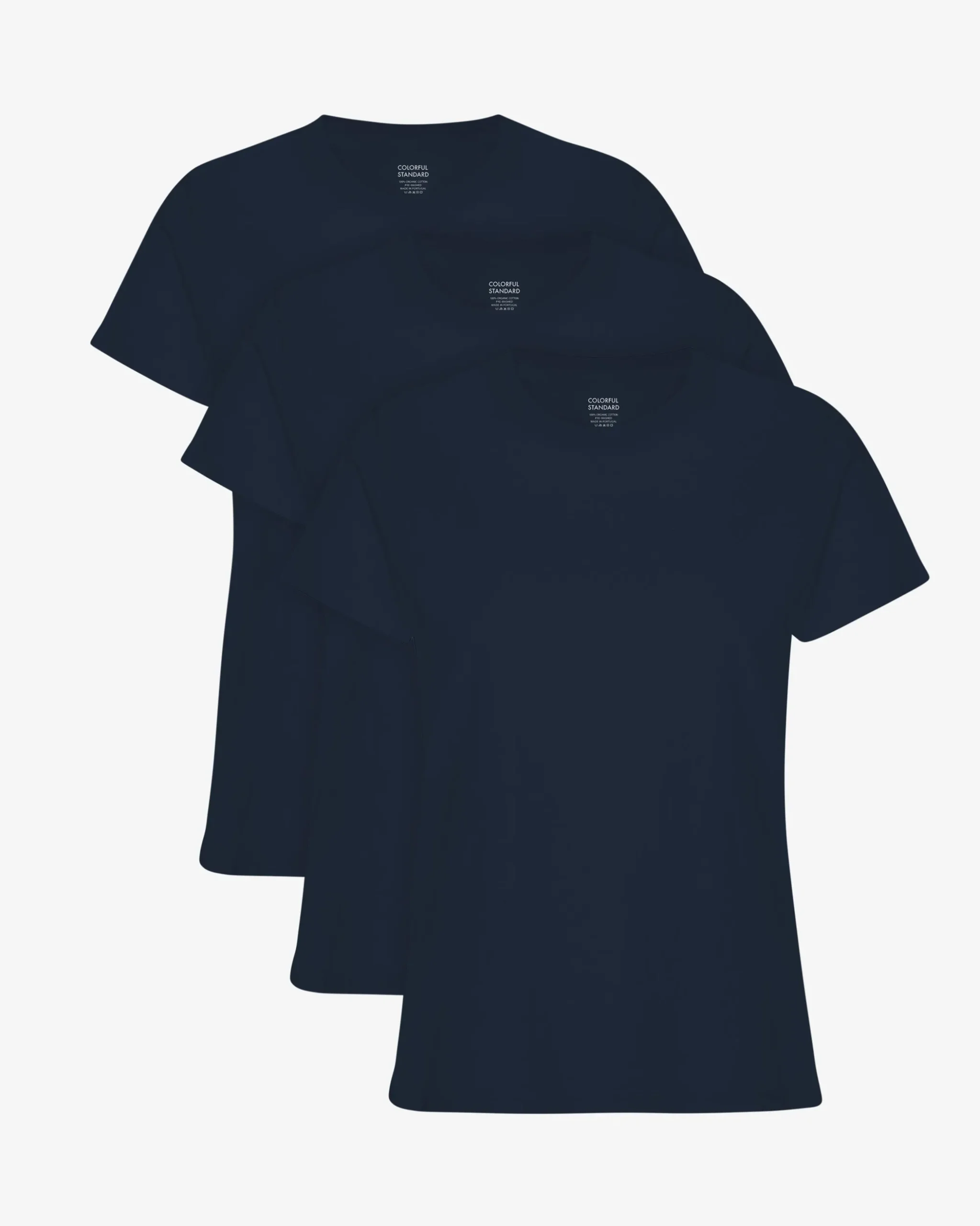 Women Light Organic Tee - Navy Blue (3-Pack)
