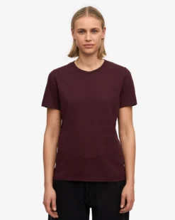 Women Light Organic Tee - Oxblood Red