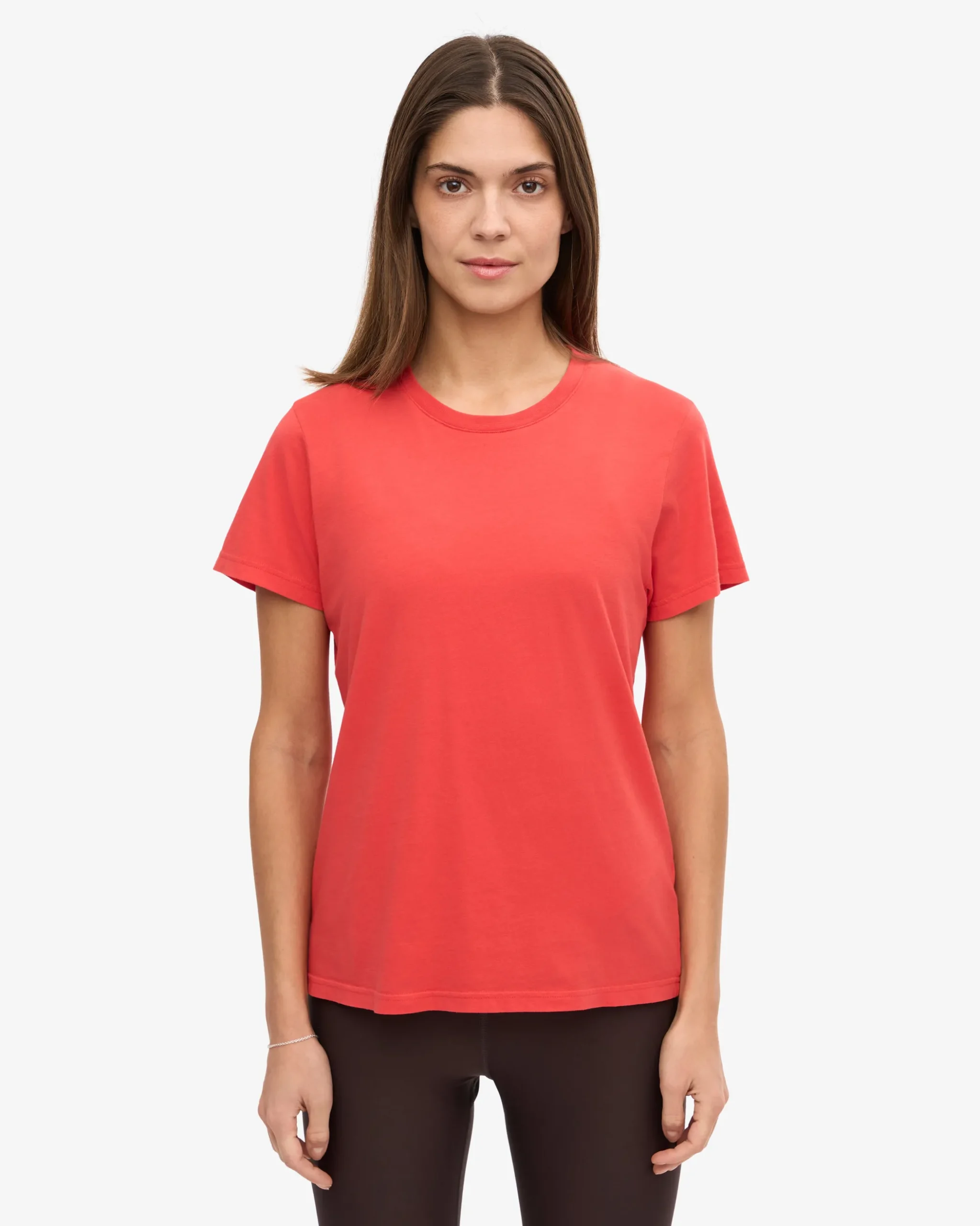 Women Light Organic Tee - Red Tangerine
