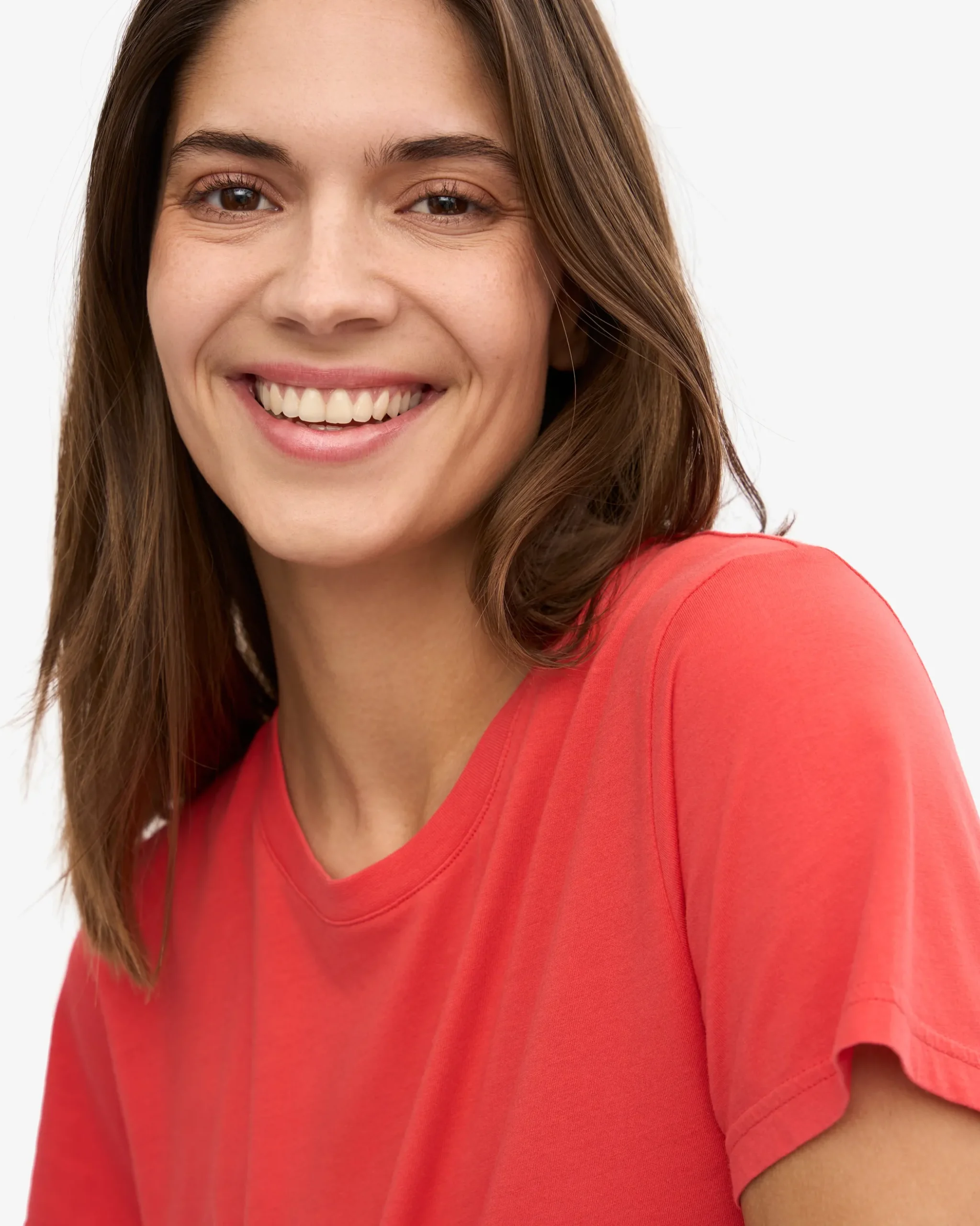 Women Light Organic Tee - Red Tangerine