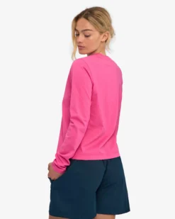 Women Organic LS T-Shirt - Bubblegum Pink