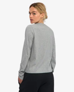 Women Organic LS T-Shirt - Heather Grey