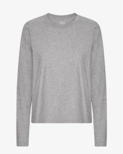 Women Organic LS T-Shirt - Heather Grey