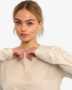 Women Organic LS T-Shirt - Ivory White