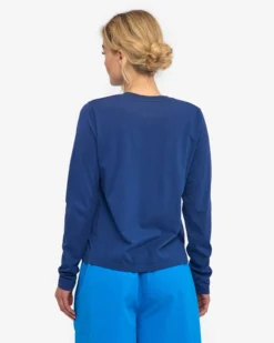 Women Organic LS T-Shirt - Marine Blue