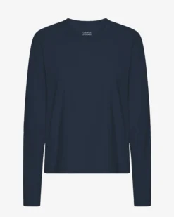 Women Organic LS T-Shirt - Navy Blue