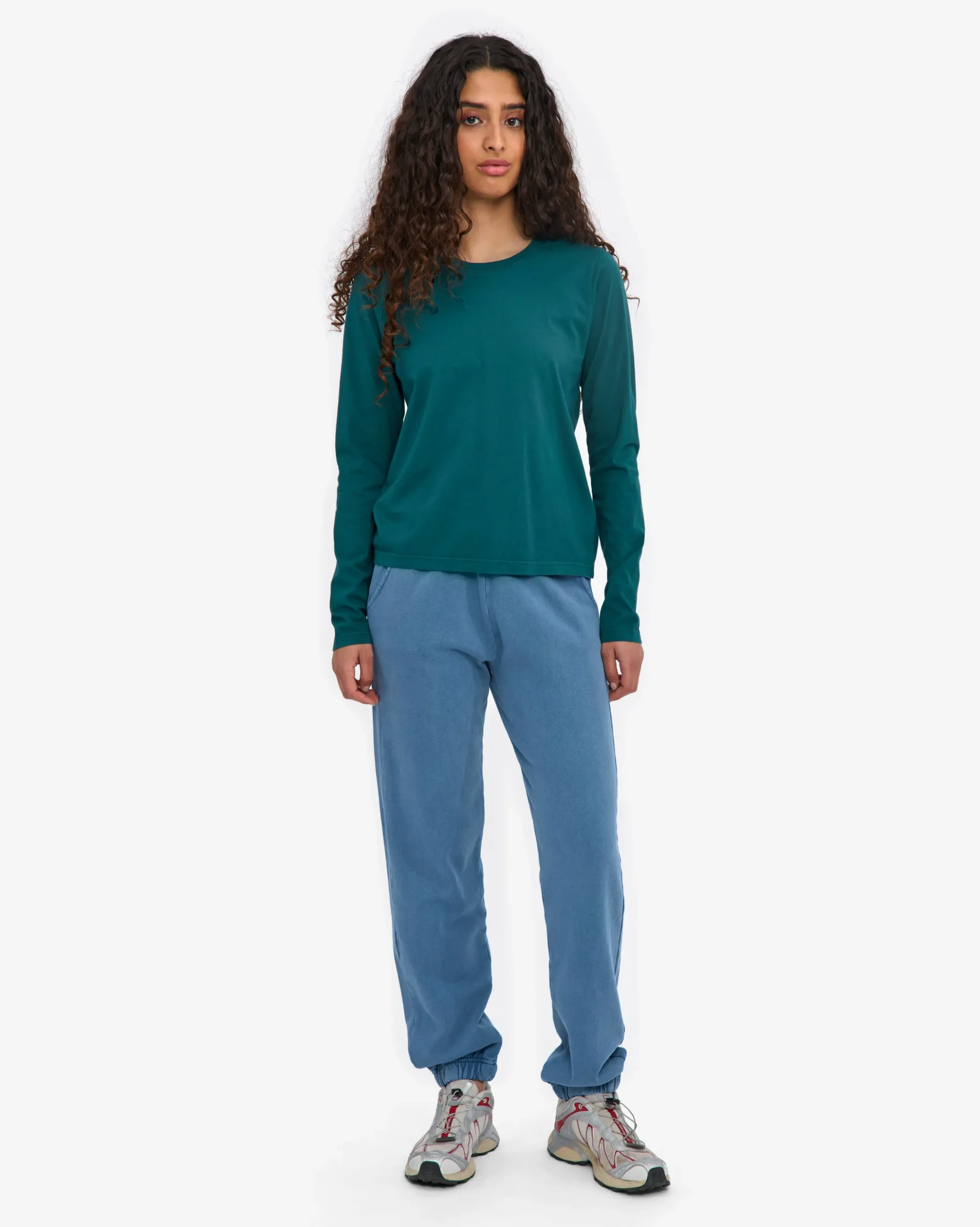 Women Organic LS T-Shirt - Ocean Green