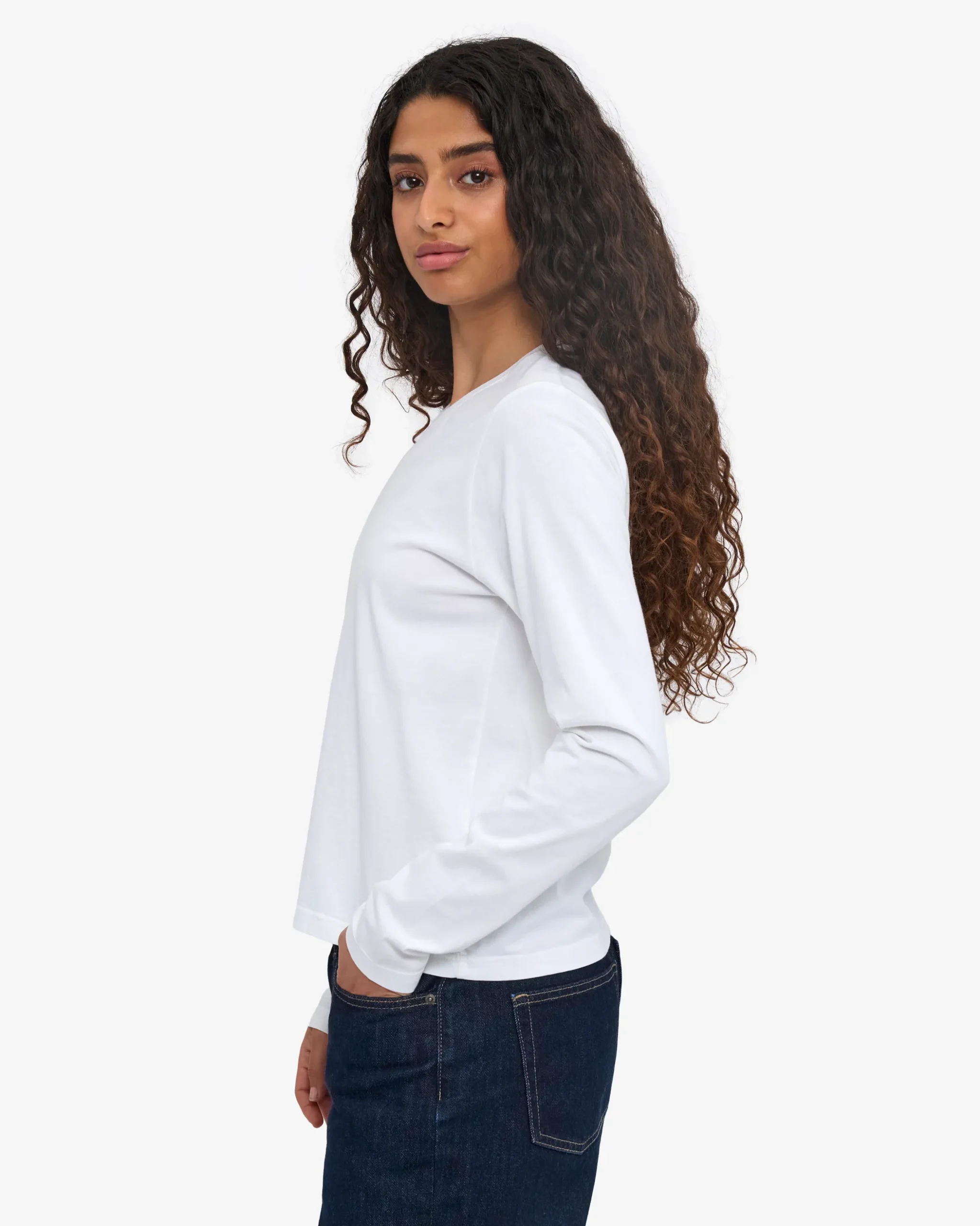Women Organic LS T-Shirt - Optical White