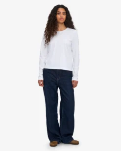 Women Organic LS T-Shirt - Optical White