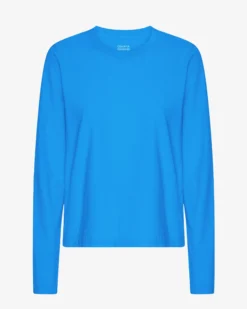Women Organic LS T-Shirt - Pacific Blue
