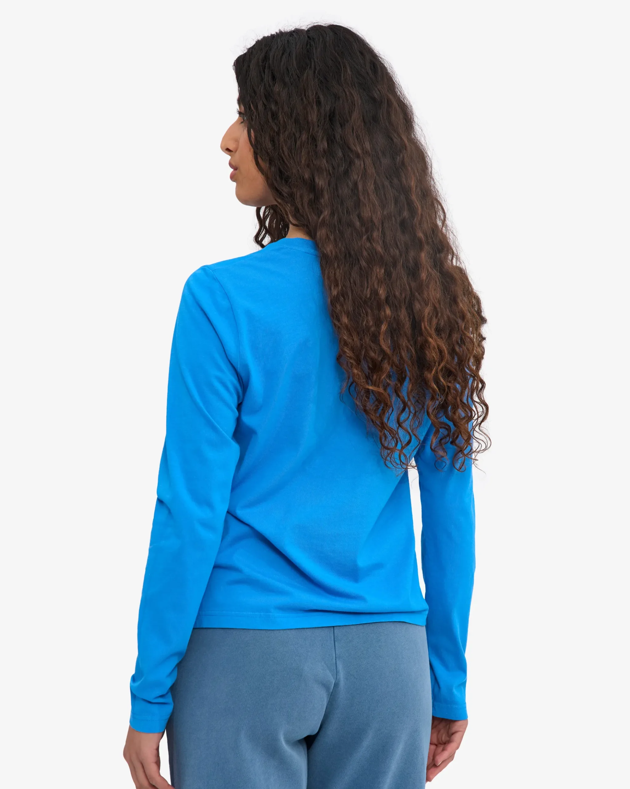 Women Organic LS T-Shirt - Pacific Blue
