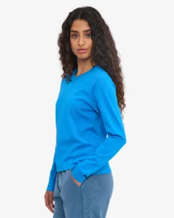 Women Organic LS T-Shirt - Pacific Blue