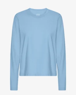 Women Organic LS T-Shirt - Seaside Blue