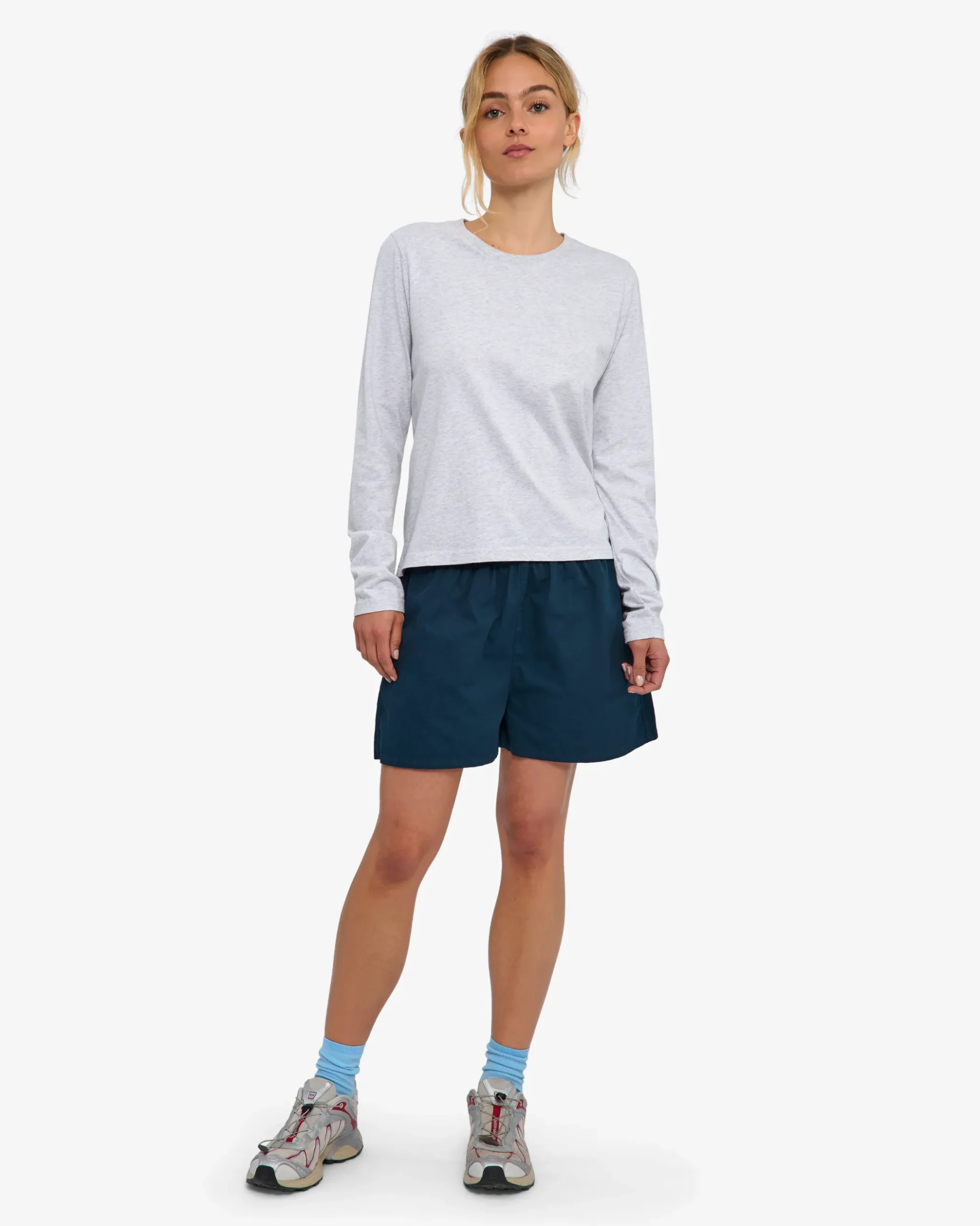 Women Organic LS T-Shirt - Snow Melange