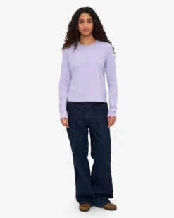 Women Organic LS T-Shirt - Soft Lavender