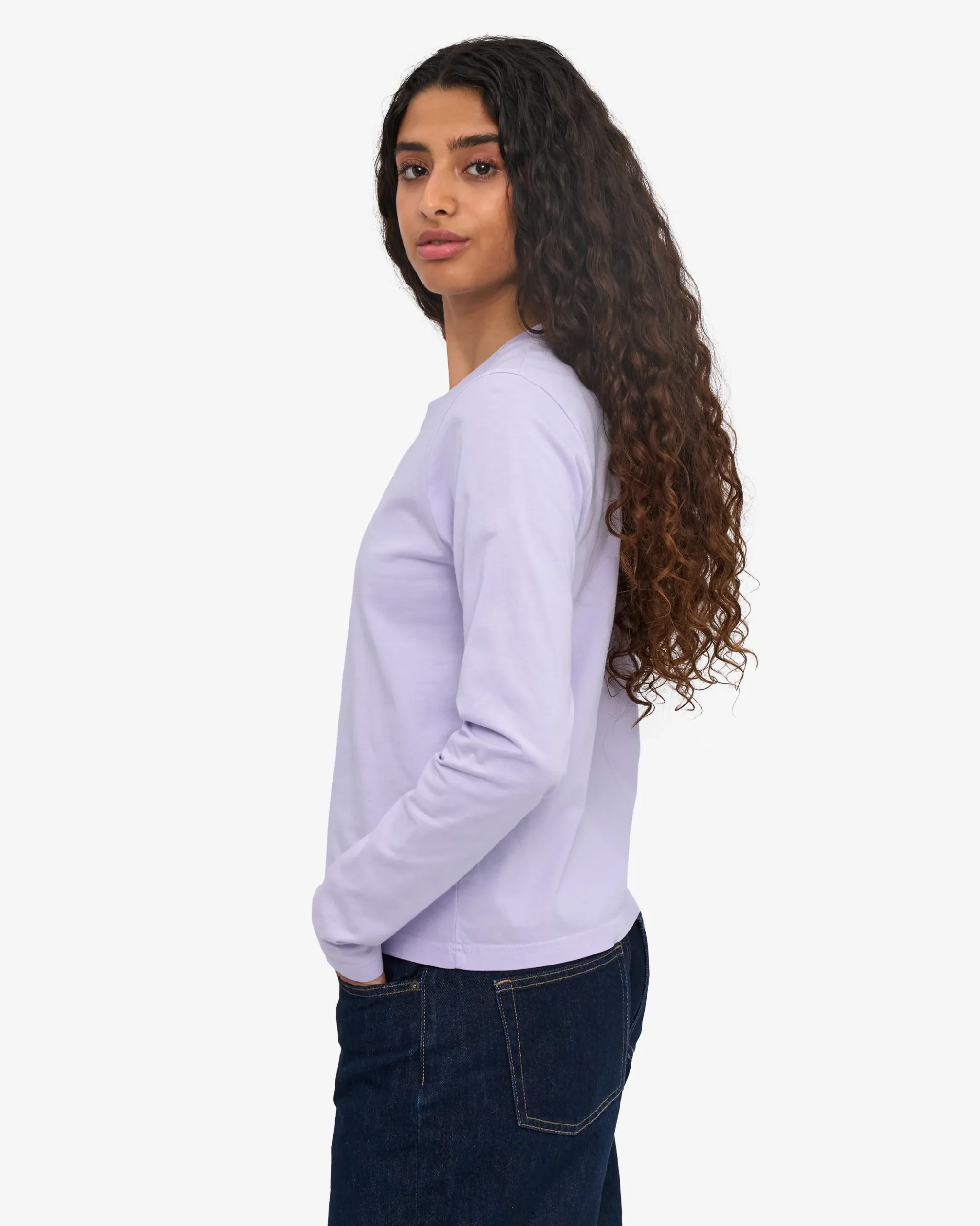 Women Organic LS T-Shirt - Soft Lavender