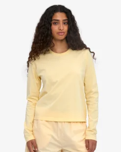 Women Organic LS T-Shirt - Soft Yellow