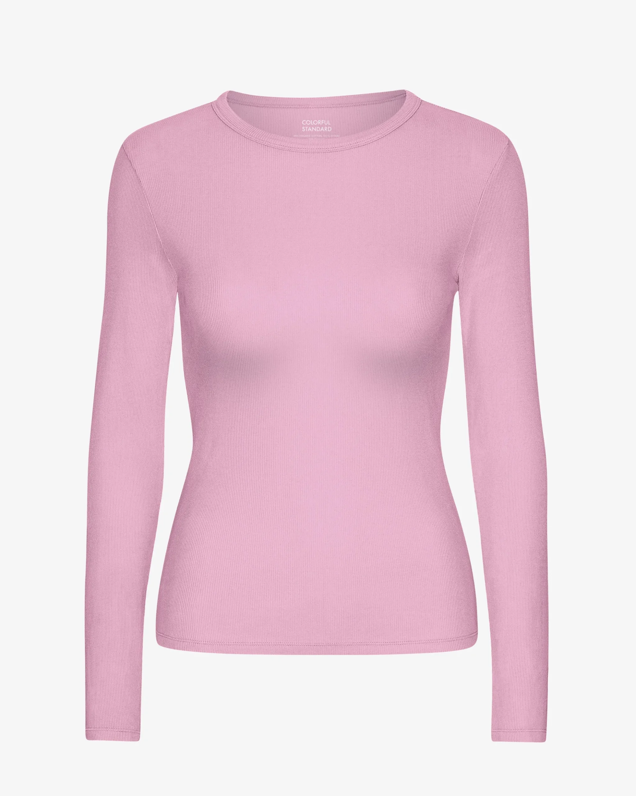 Women Organic Rib LS T-Shirt - Cherry Blossom