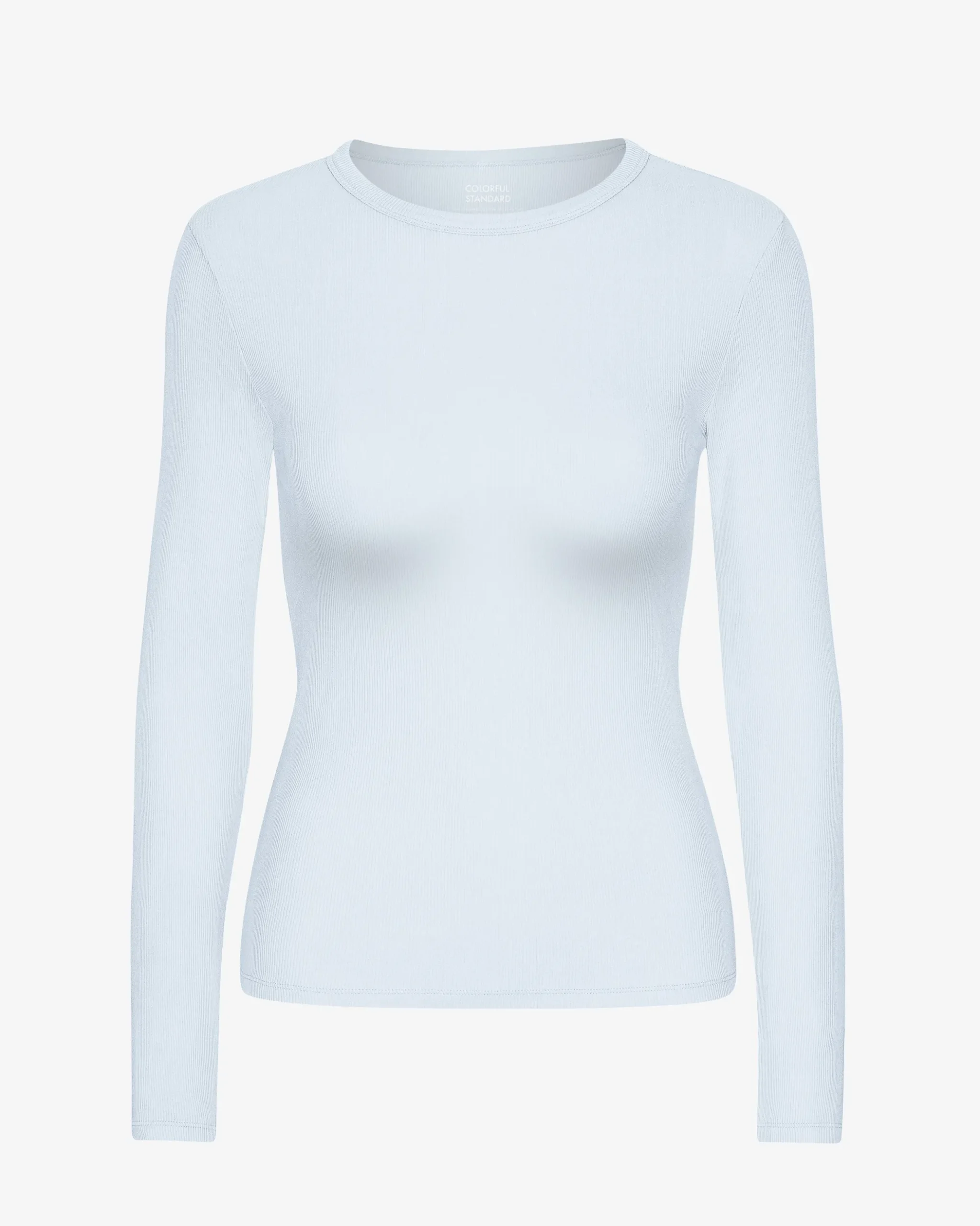 Women Organic Rib LS T-Shirt - Polar Blue