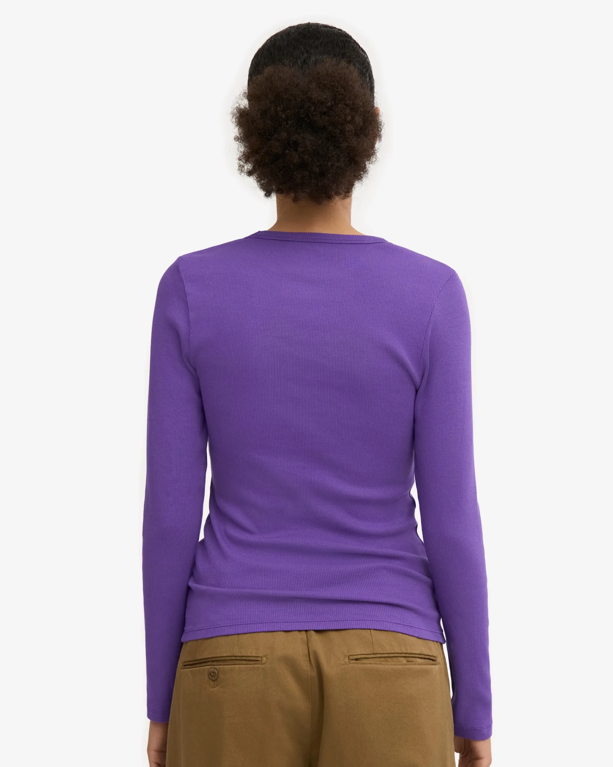 Women Organic Rib LS T-Shirt - Ultra Violet