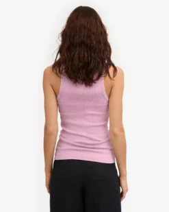 Women Organic Rib Tank Top - Cherry Blossom