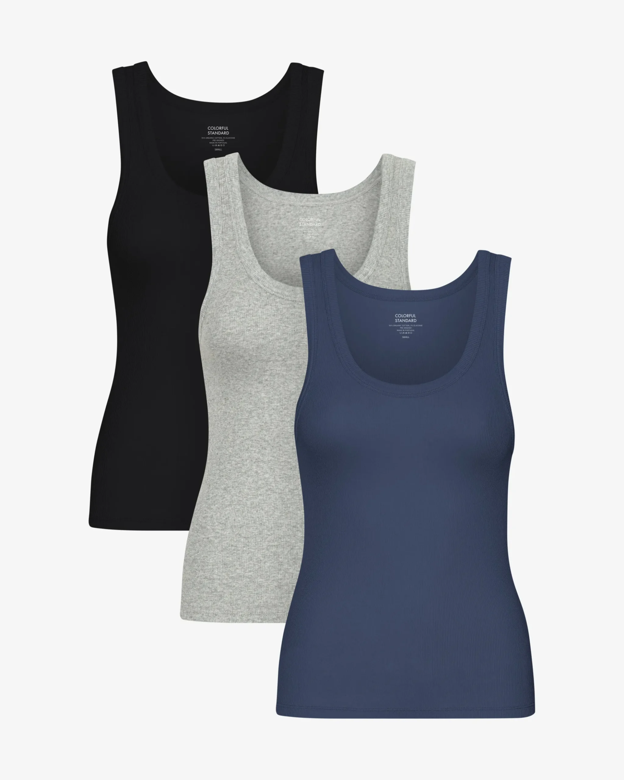 Women Organic Rib Tank Top - Mixed 03 (3-Pack)