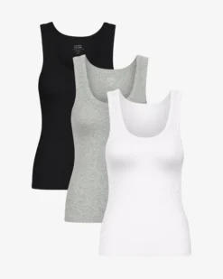 Women Organic Rib Tank Top - Mixed 01 (3-Pack)