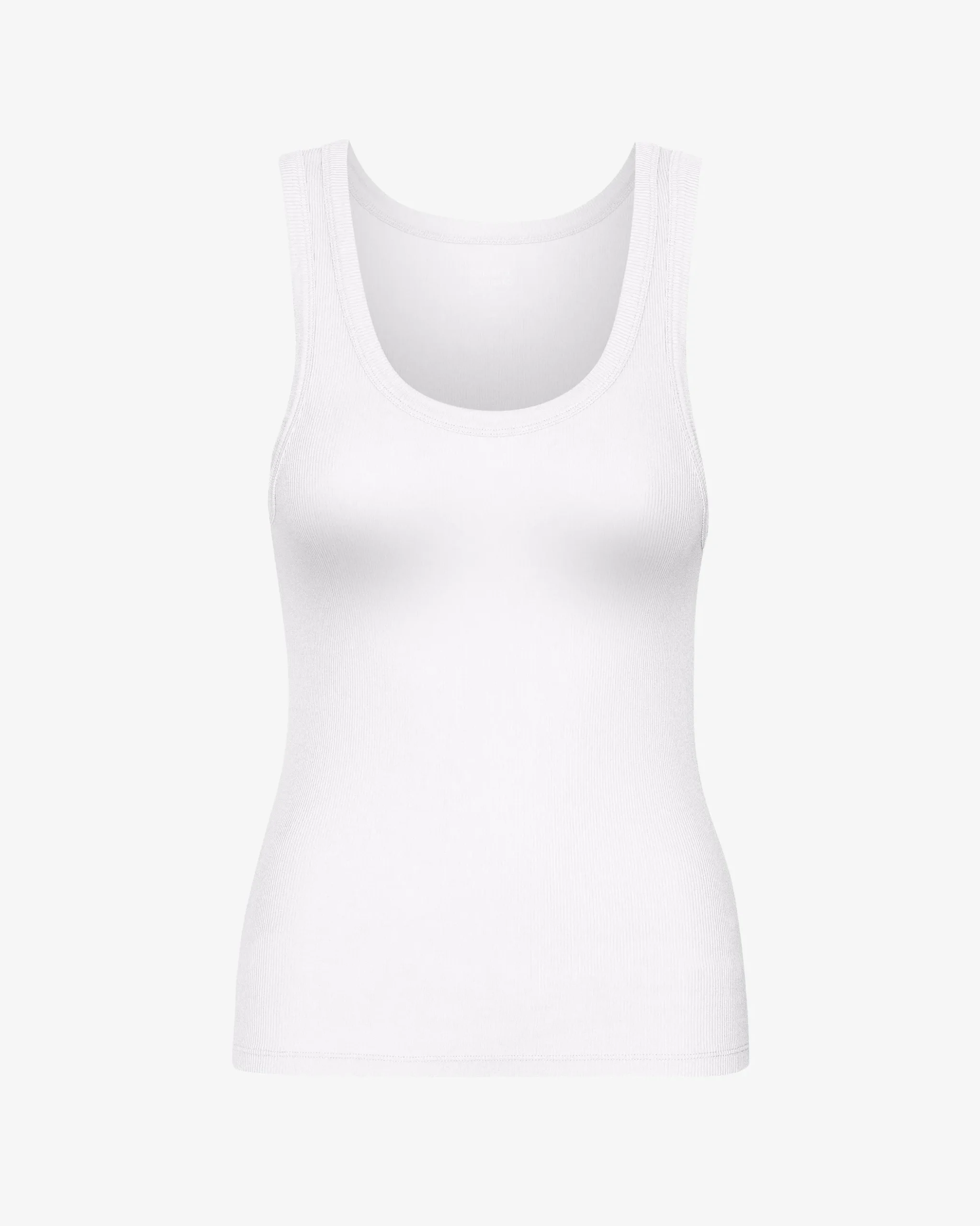 Women Organic Rib Tank Top - Optical White