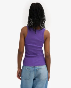 Women Organic Rib Tank Top - Ultra Violet