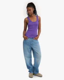 Women Organic Rib Tank Top - Ultra Violet