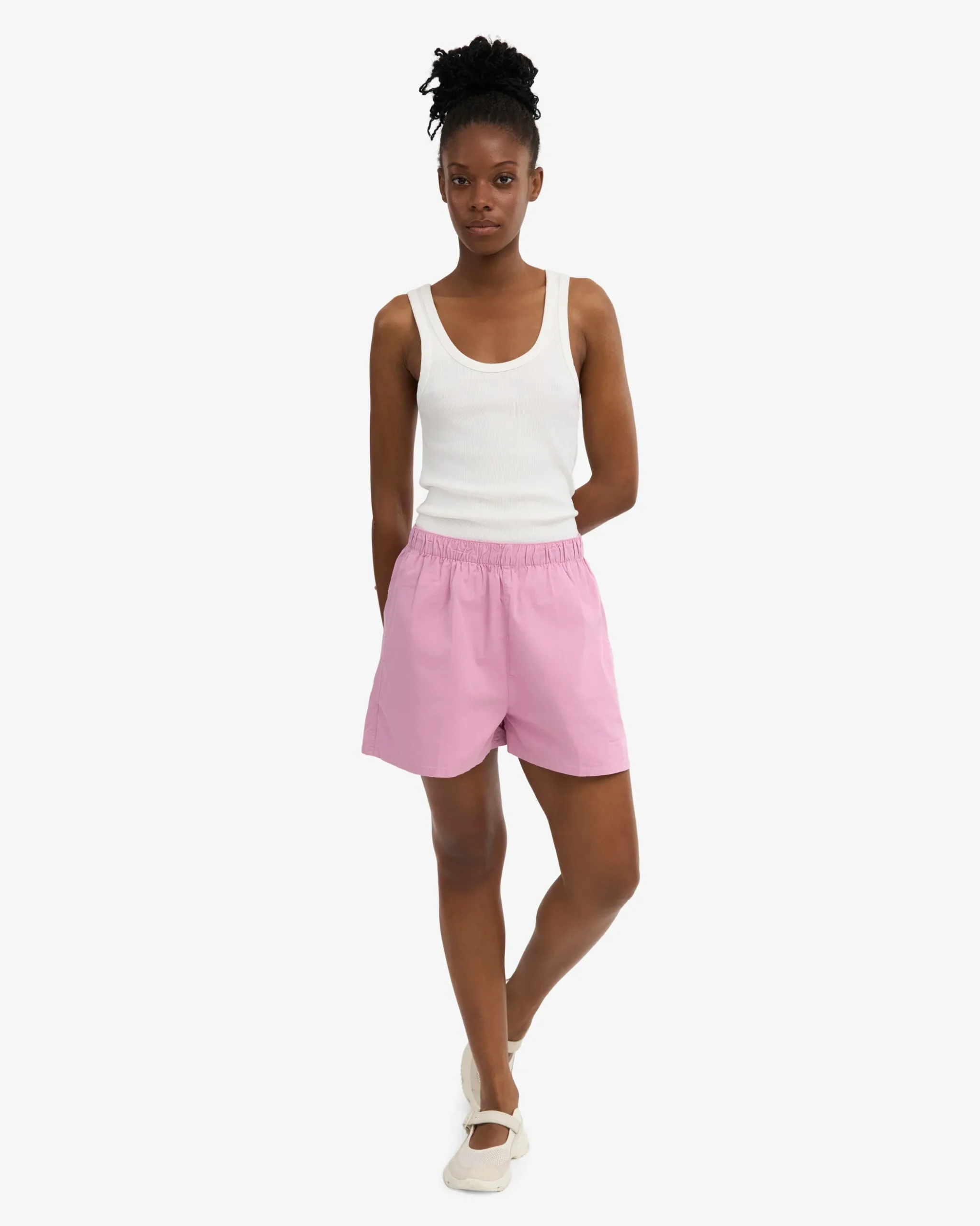 Women Organic Twill Shorts - Cherry Blossom