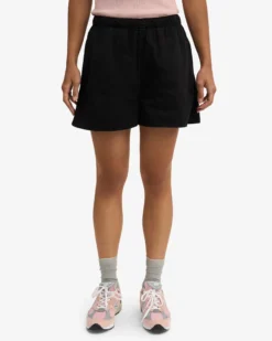 Women Organic Twill Shorts - Deep Black & Optical White (2-Pack)