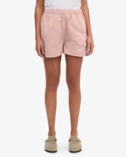 Women Organic Twill Shorts - Faded Pink