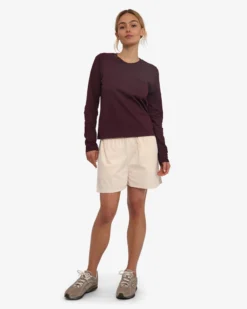 Women Organic Twill Shorts - Ivory White