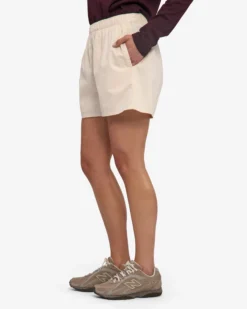 Women Organic Twill Shorts - Ivory White