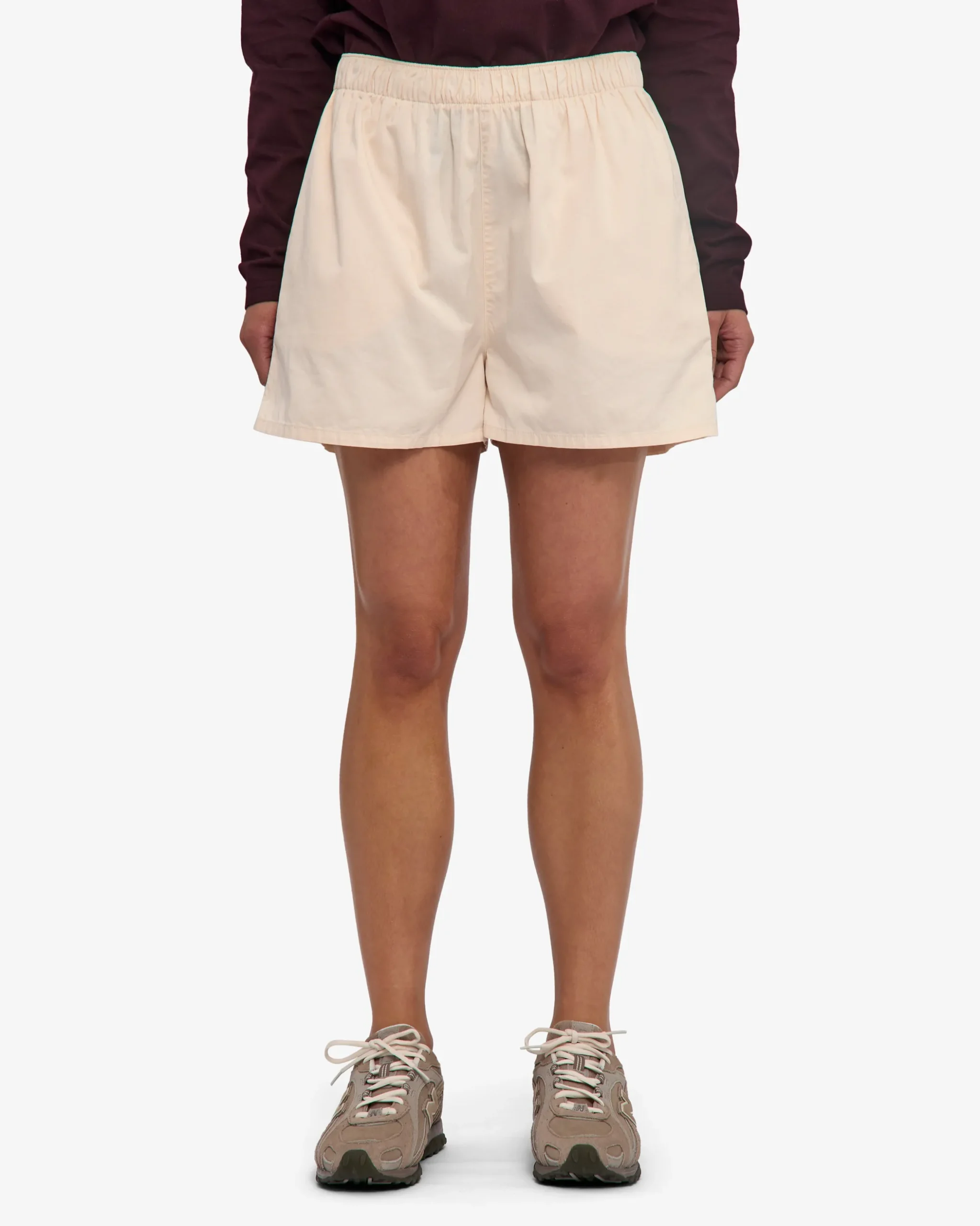 Women Organic Twill Shorts - Ivory White
