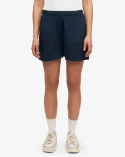 Women Organic Twill Shorts - Navy Blue