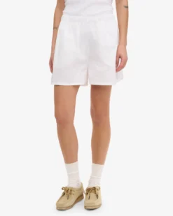 Women Organic Twill Shorts - Navy Blue & Optical White (2-Pack)