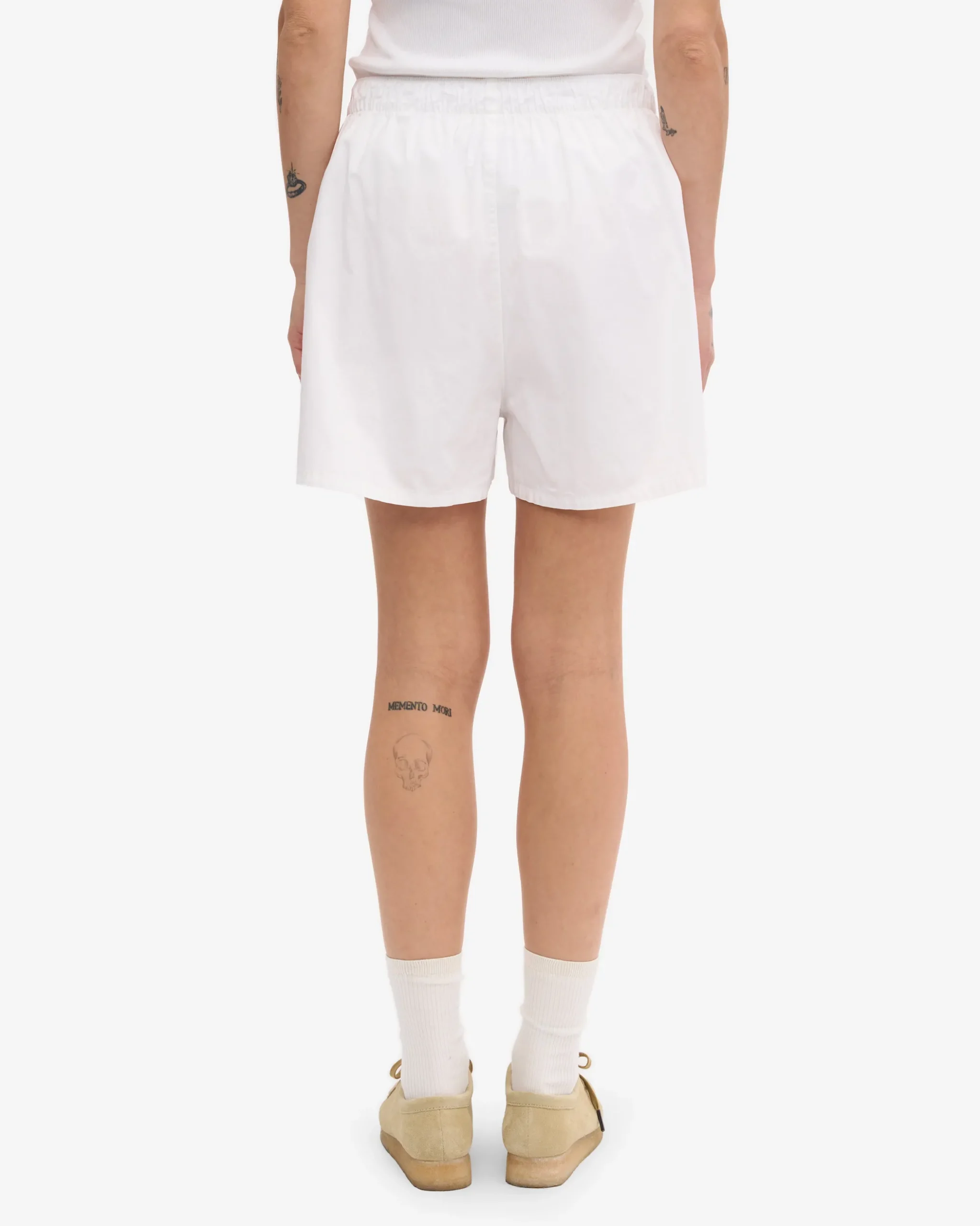 Women Organic Twill Shorts - Optical White