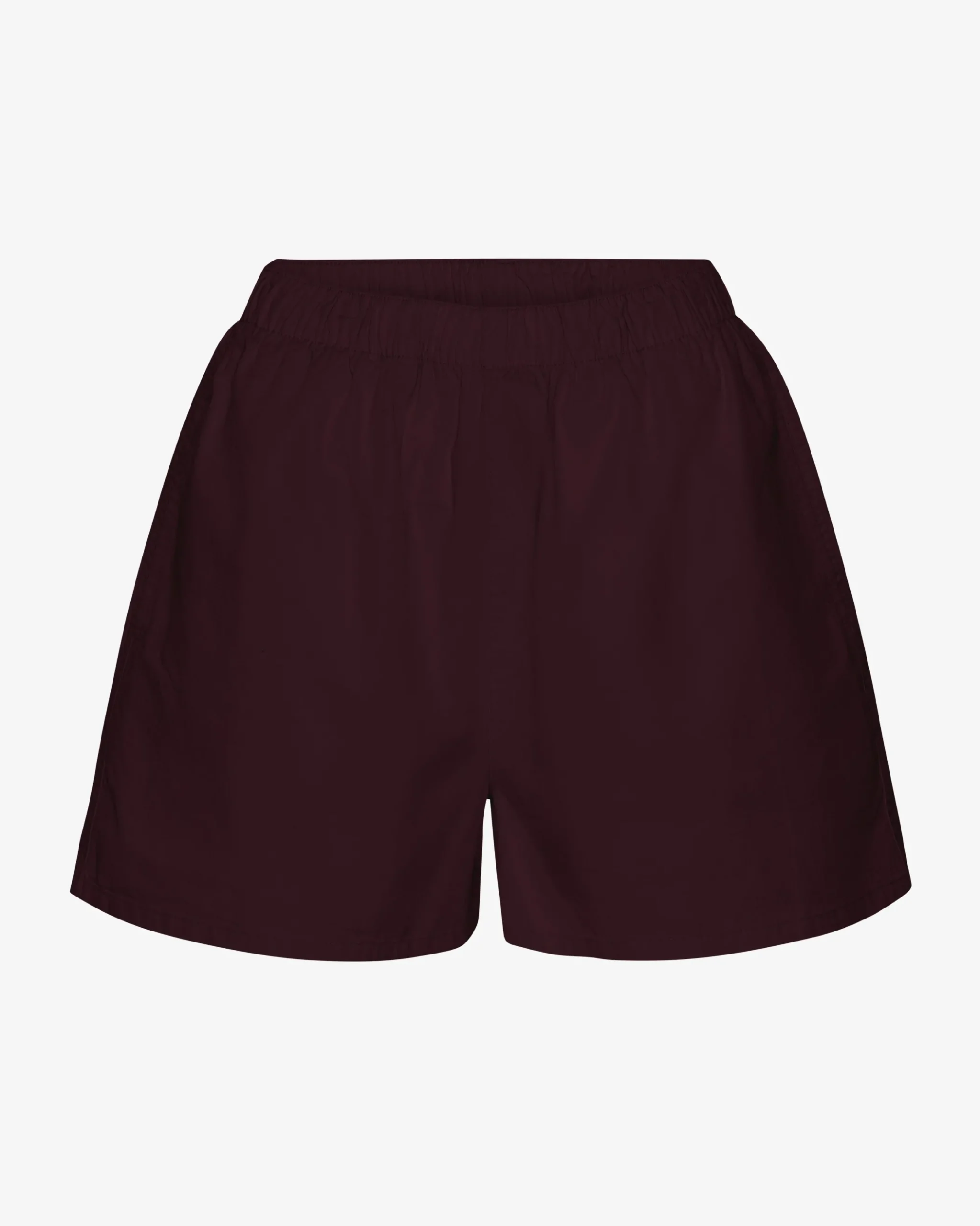 Women Organic Twill Shorts - Oxblood Red