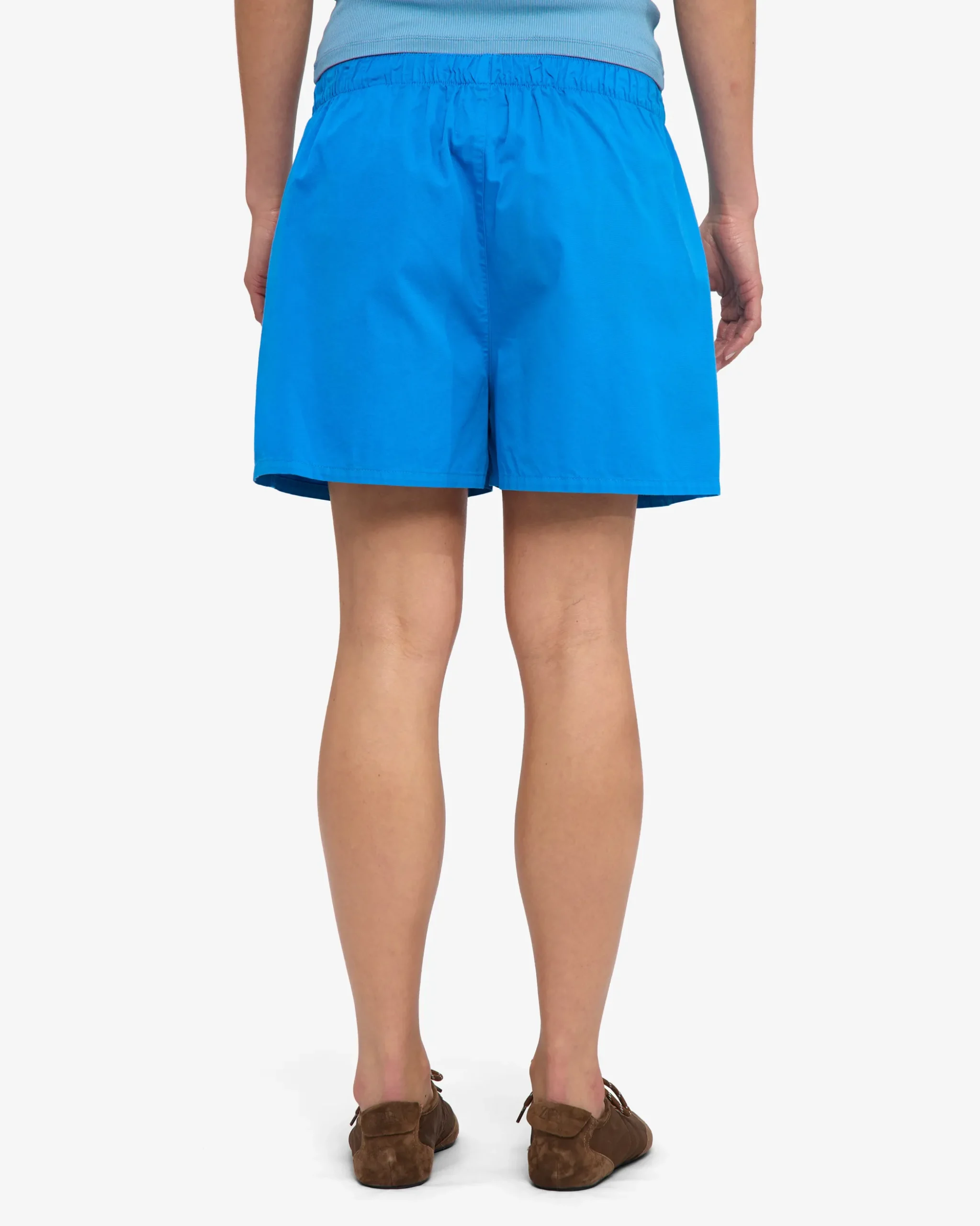 Women Organic Twill Shorts - Pacific Blue
