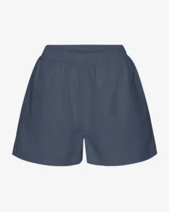 Women Organic Twill Shorts - Petrol Blue