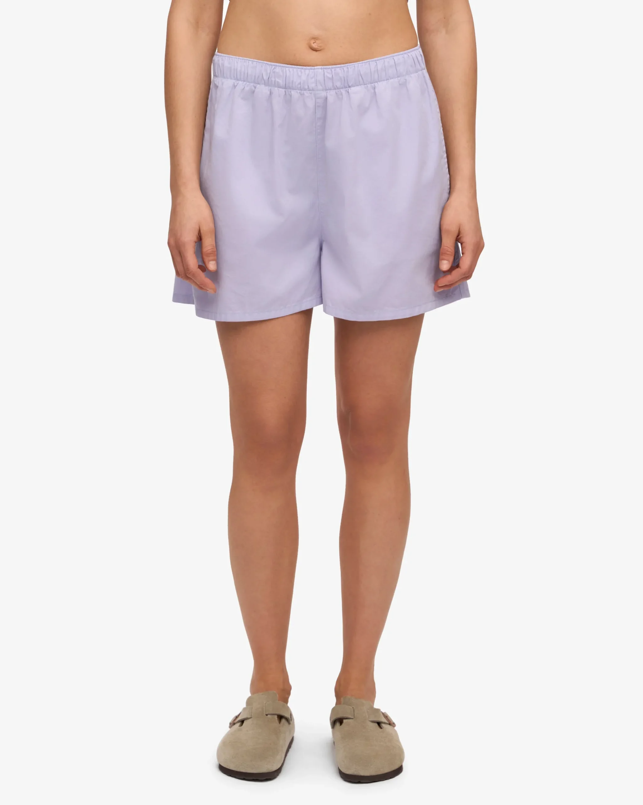 Women Organic Twill Shorts - Soft Lavender