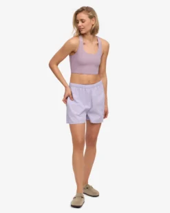 Women Organic Twill Shorts - Soft Lavender