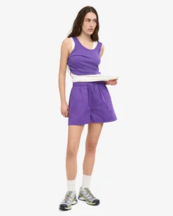 Women Organic Twill Shorts - Ultra Violet
